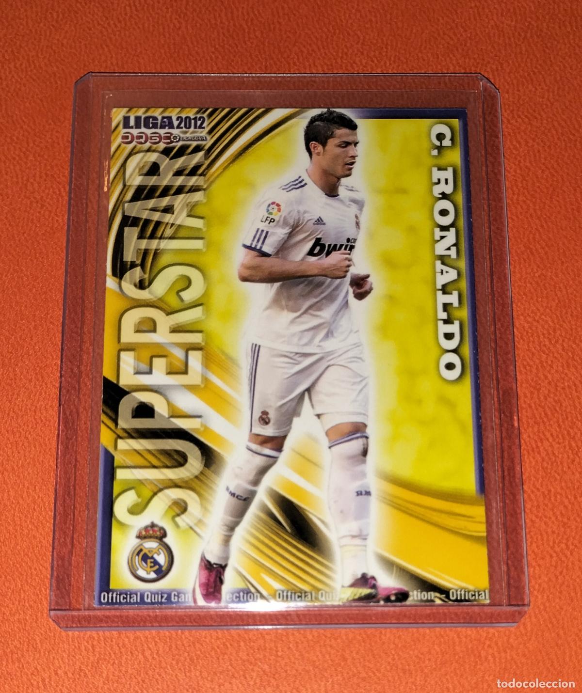 Cromos de F&uacute;tbol: 53 CRISTIANO RONALDO SUPERSTAR VERSION MATE REAL MADRID CARD MUNDICROMO QUIZ GAME 2011 2012 11 12