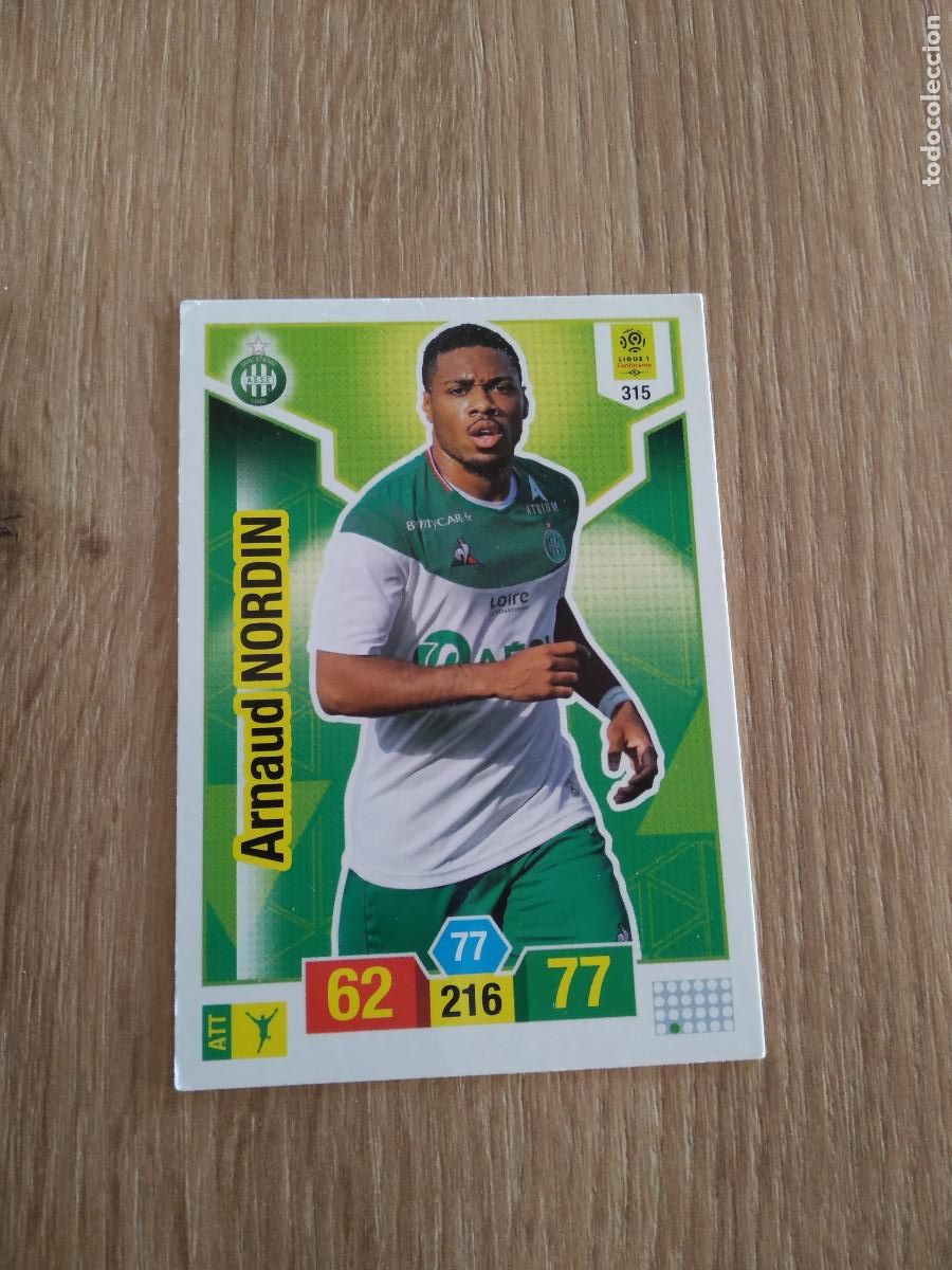 Fu&szlig;ball-Sticker: 315 ARNAUD NORDIN SAINT-ETIENNE CROMO FUTBOL PANINI LIGUE 1 FOOT 19-20 FRANCIA ADRENALYN 2019-2020