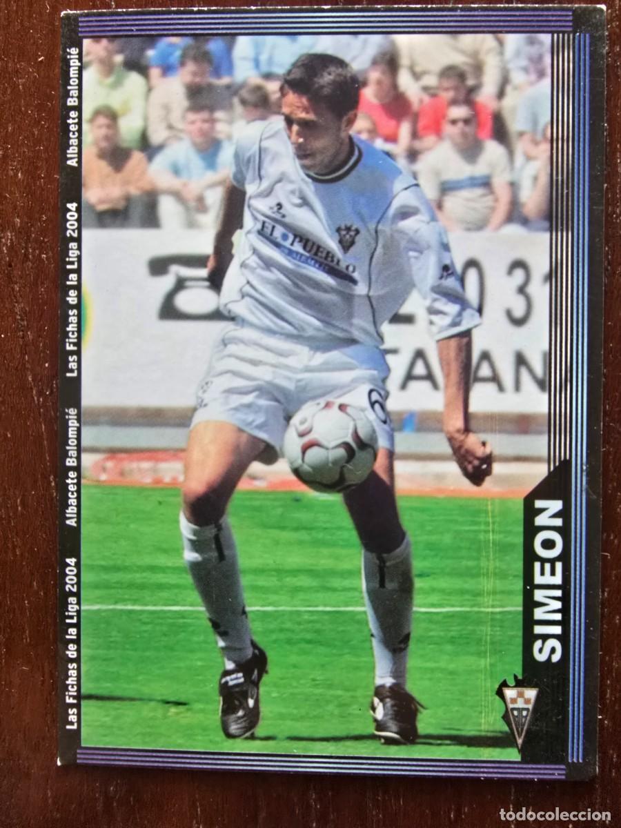 Figurine di Calcio: Cromo Futbol.Fichas Liga 2004.Simeon Albacete.Mundicromo