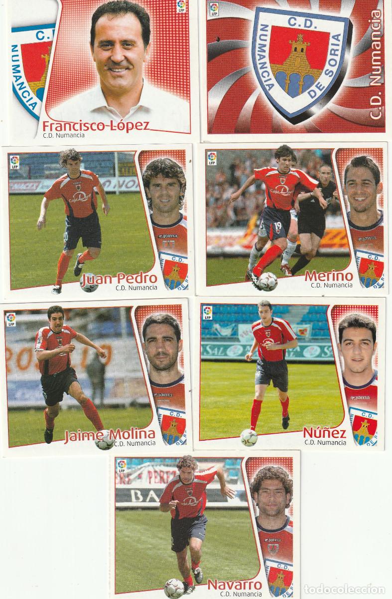 Fu&szlig;ball-Sticker: 10382 - 7 CROMO NUEVOS LIGA ESTE 04 05 C.D. NUMANCIA