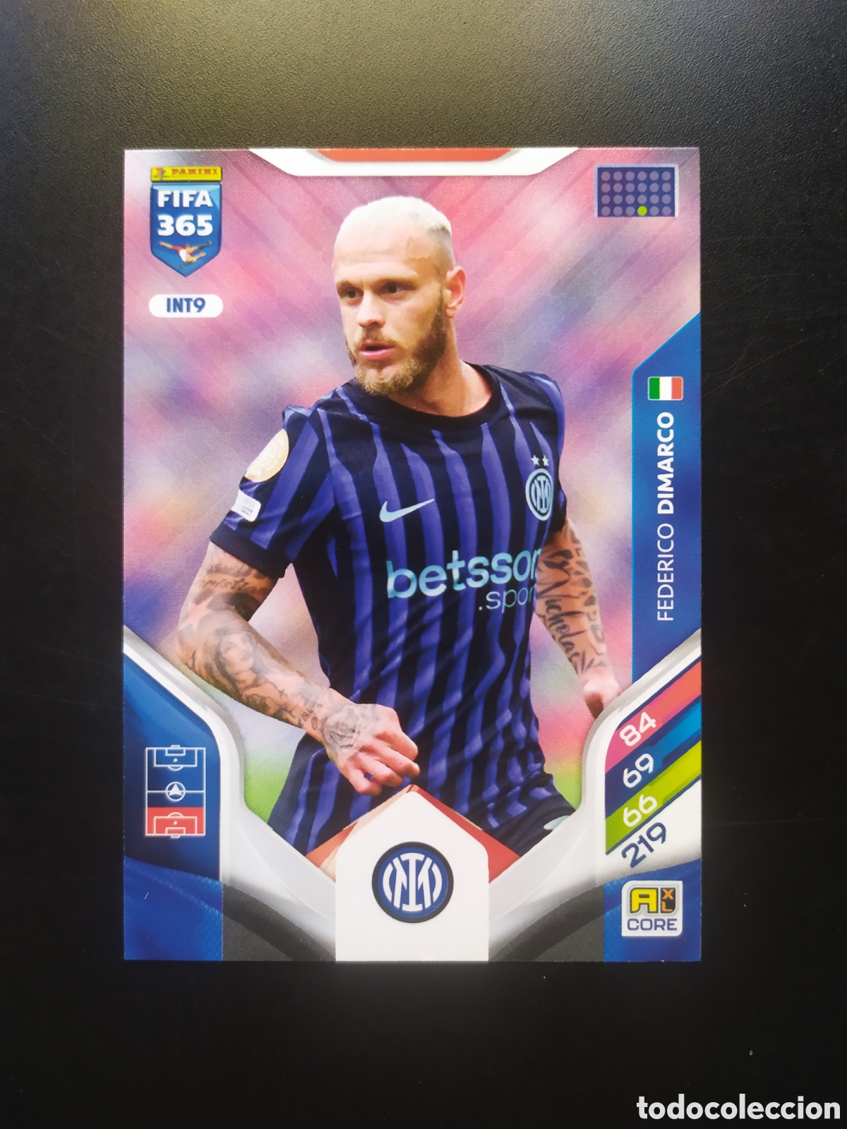 Football Stickers: FIFA 365 adrenalyn 2025 2026 25 26 panini Dimarco INT9 Inter Milan