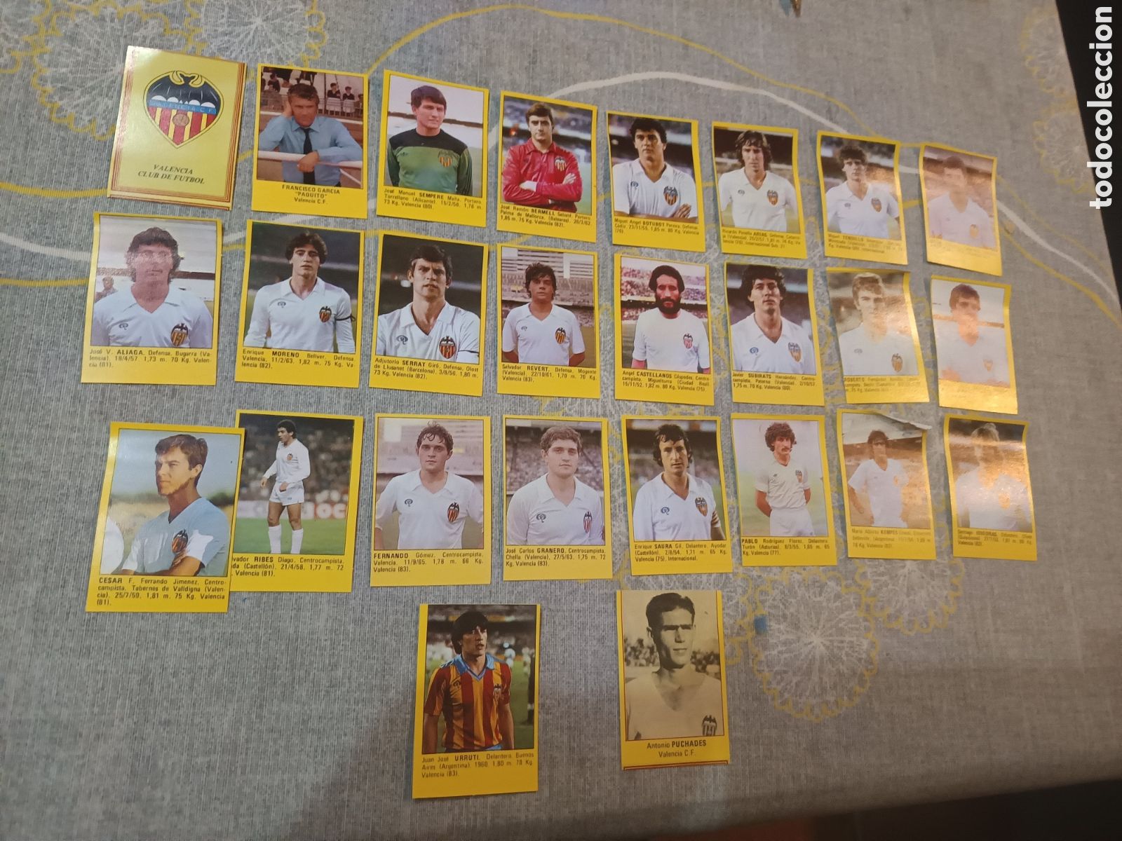 Football Stickers: CROMOS ROLLAN - SUPERFUTBOL 84 ( 83-84 ) EQUIPO COMPLETO VALENCIA CF ( 26 CROMOS )