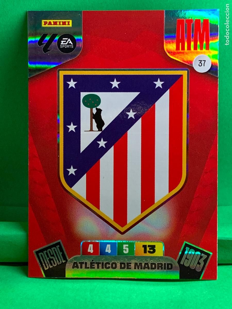Cromos de f&uacute;tbol: 37 Escudo Atl&eacute;tico de Madrid Base card ADRENALYN XL LIGA 2025/2026 25 26 PANINI