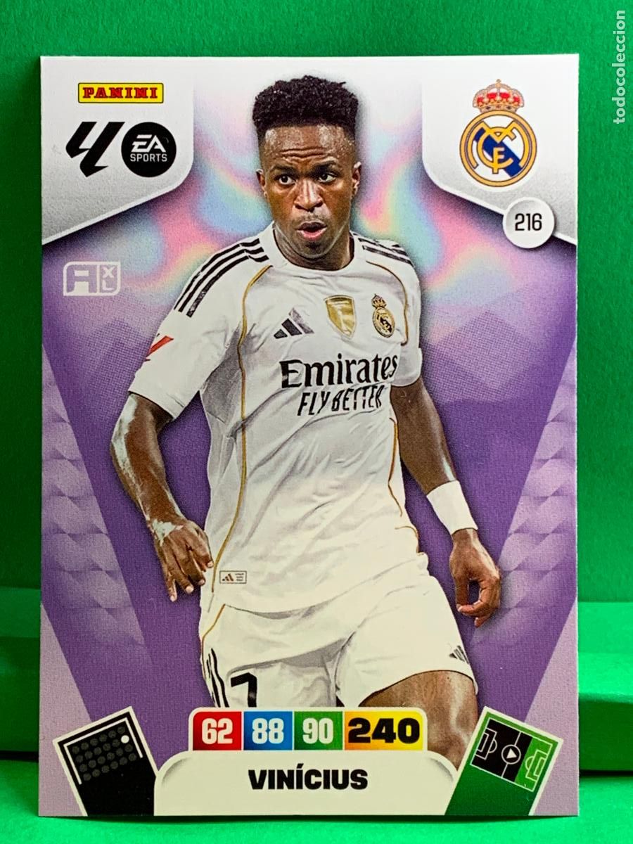 Cromos de f&uacute;tbol: 216 Vinicius Real Madrid Base card ADRENALYN XL LIGA 2025/2026 25 26 PANINI