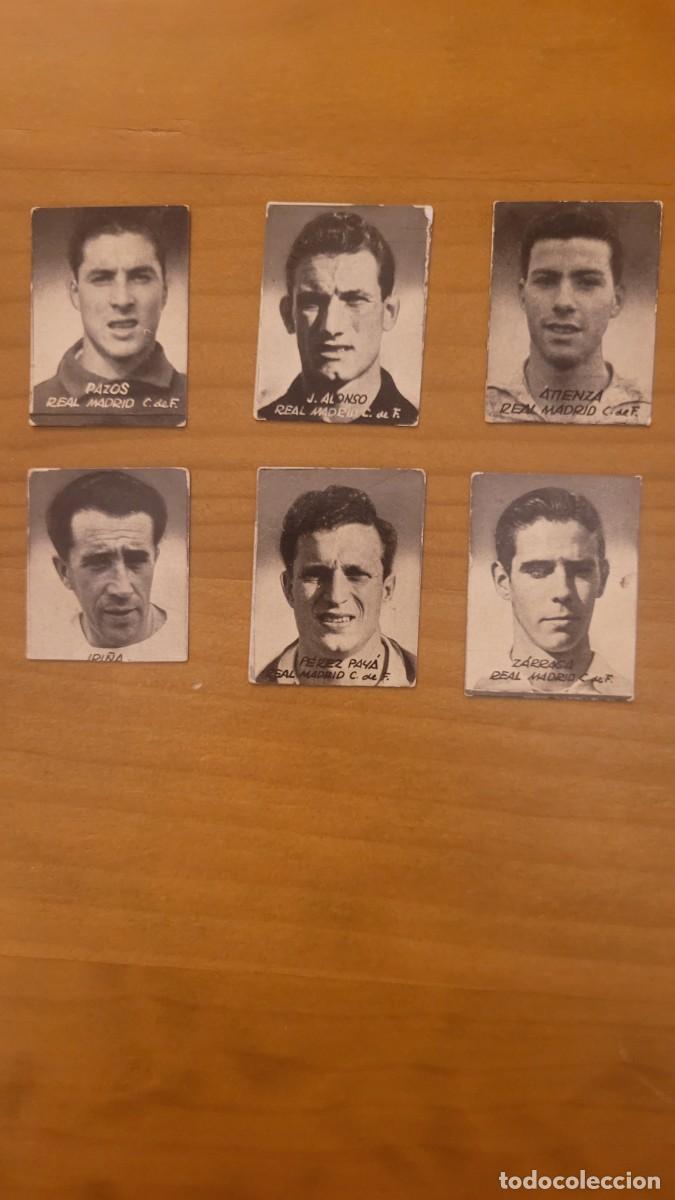 Cromos de F&uacute;tbol: 6 CROMOS DEL REAL MADRID, A&Ntilde;OS 50, ED. DESCONOCIDA