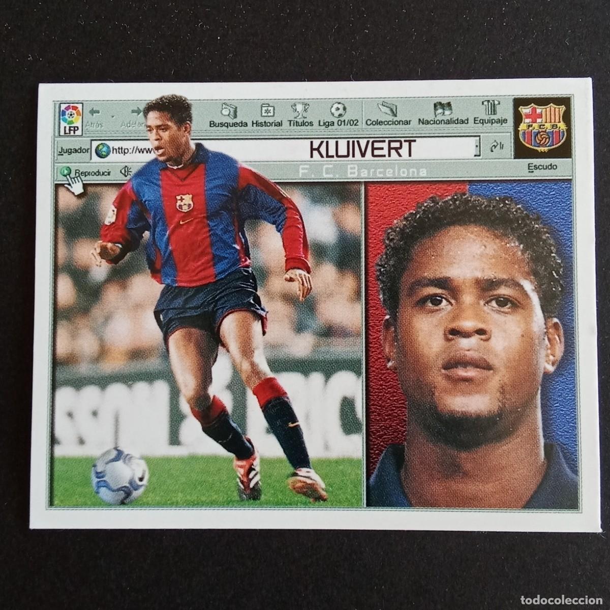 Cromos de Futebol: CROMO LIGA 2001 2002 01 02 EDICIONES ESTE KLUIVERT BARCELONA NUNCA PEGADO