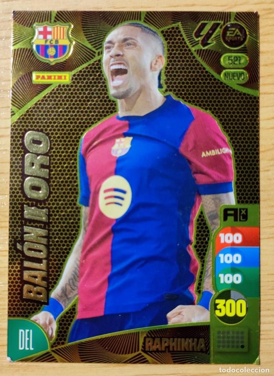 Cartes &agrave; collectionner de Football: 2&ordf; EDICION ADRENALYN XL LA LIGA 24/25 CARD BALON DE ORO RAPHINHA FC BARCELONA # 518 PANINI