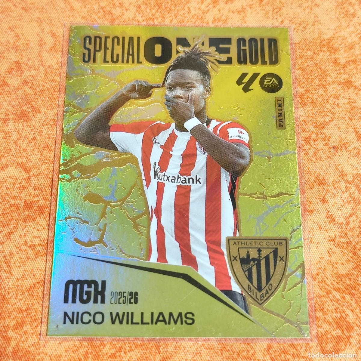Figurine di Calcio: Nico Williams - SPECIAL ONE GOLD - Megacracks 2025/26 Panini MGK - &iexcl;Impecable!