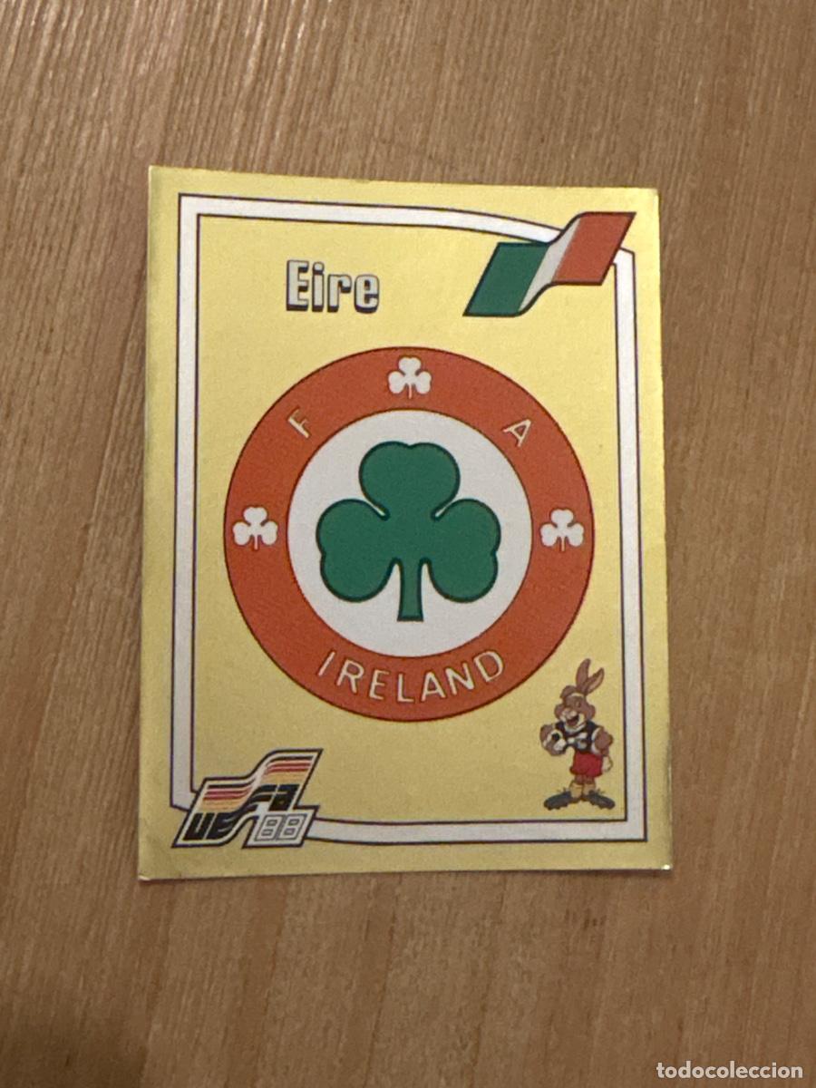 Football Stickers: 16. CROMO STICKER SIN PEGAR PANINI EUROCOPA EURO 88 IRLANDA / EIRE ESCUDO N 185