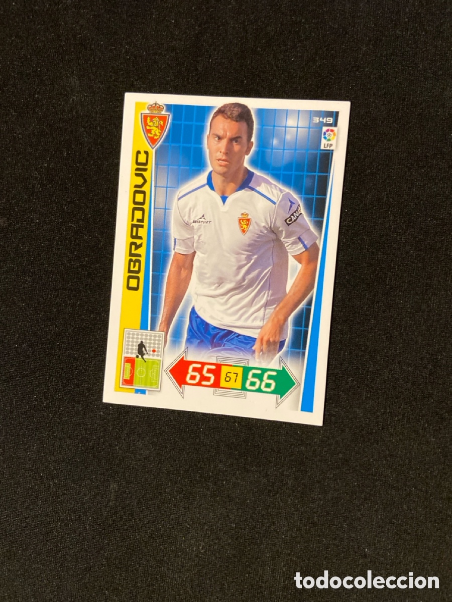 Cromos de f&uacute;tbol: OBRADOVIC 349 (ZARAGOZA) 2012-2013 12 13 ADRENALYN PANINI CROMO CARTA A-2