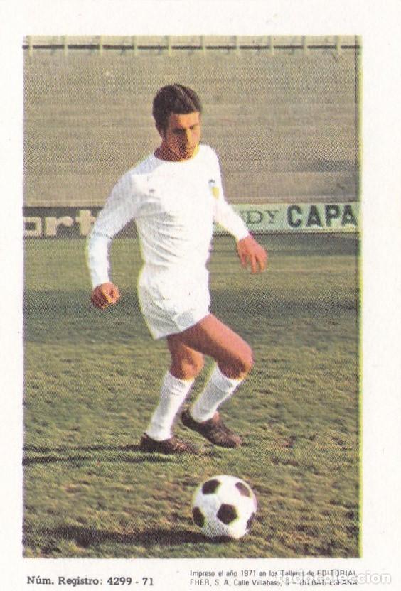 Figurine di Calcio: CLARAMUNT, VALENCIA CF, 1971/1972, ED FHER, SIN PEGAR (CROMO DE CARTON)
