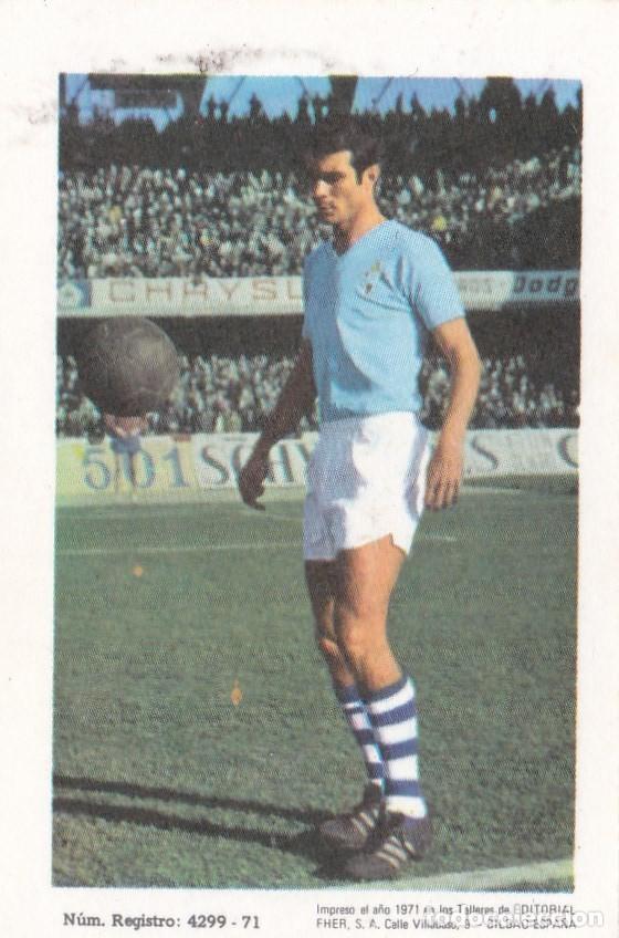 Figurine di Calcio: RIVAS, R.C. CELTA, 1971/1972, ED FHER, SIN PEGAR (CROMO DE CARTON)