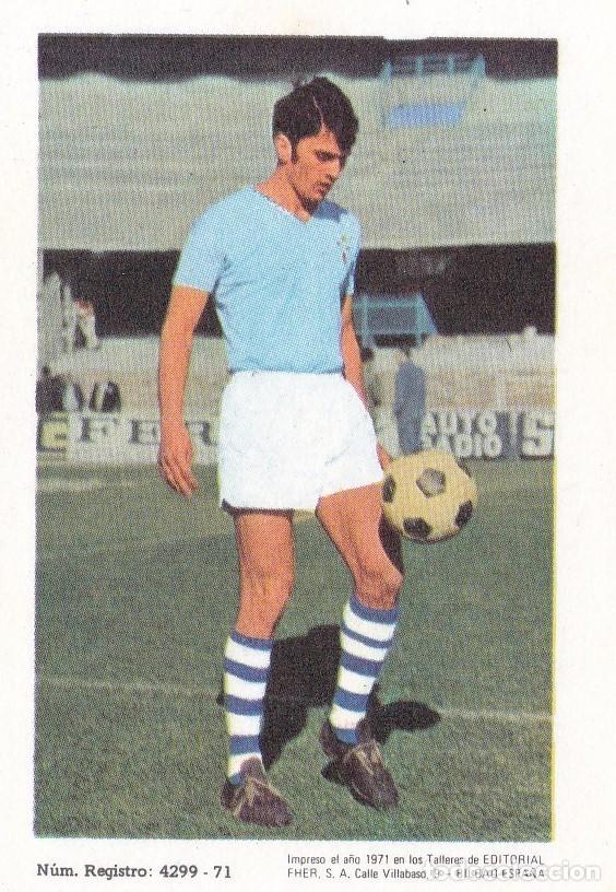 Cartes &agrave; collectionner de Football: MANOLO, R.C. CELTA, 1971/1972, ED FHER, SIN PEGAR (CROMO DE CARTON)