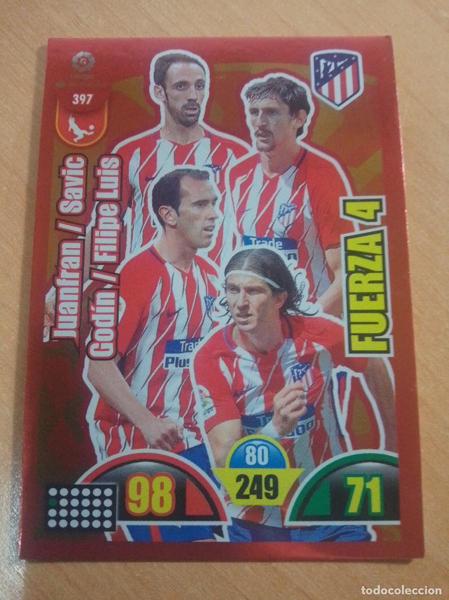 Cromos de F&uacute;tbol: 397 FUERZA 4 ATLETICCO DE MADRID 17 18 ADRENALYN XL 2017 2018 PANINI