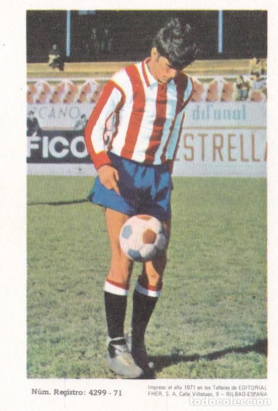 Cromos de f&uacute;tbol: PUENTE, R. GIJON, 1971/1972, ED FHER, SIN PEGAR (CROMO DE CARTON)