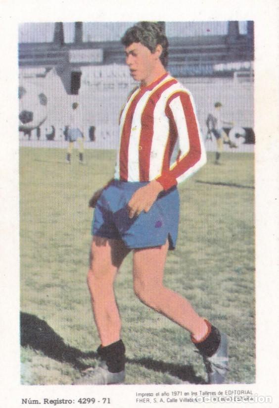 Figurine di Calcio: JOSE MANUEL, R. GIJON, 1971/1972, ED FHER, SIN PEGAR (CROMO DE CARTON)