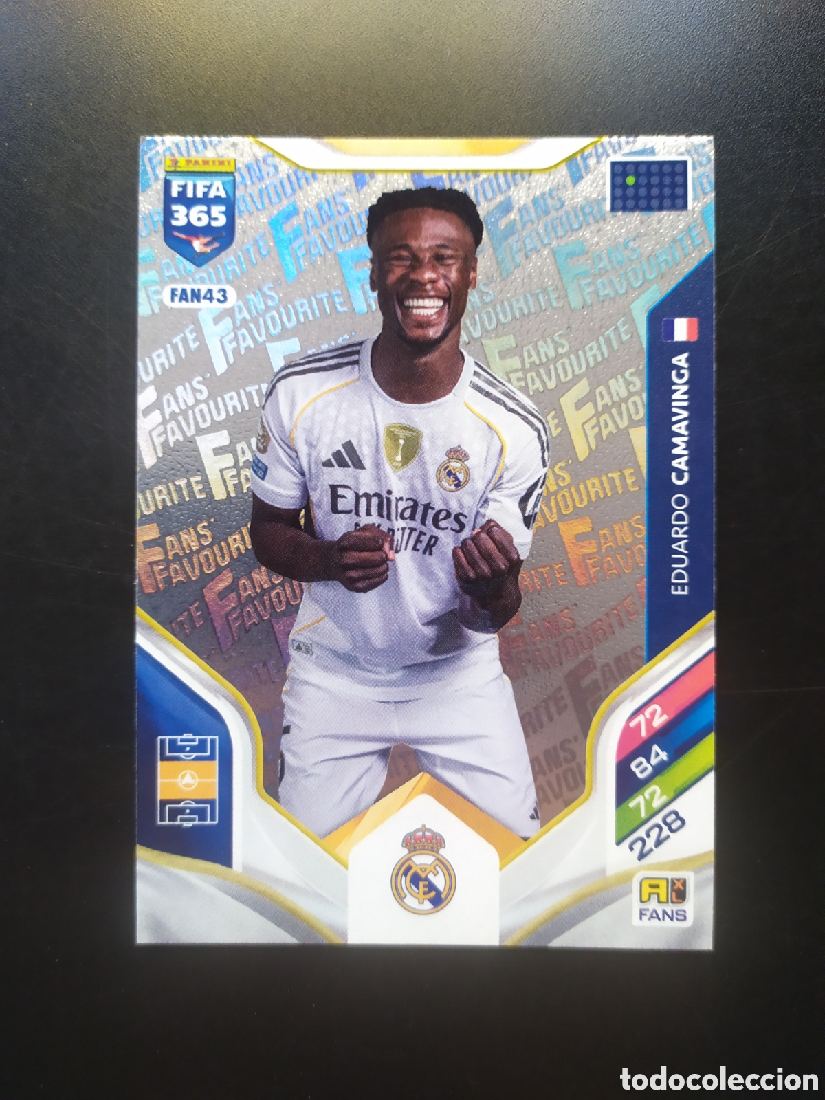 Football Stickers: FIFA 365 adrenalyn 2025 2026 25 26 panini Camavinga fans favourite FAN43 Real Madrid
