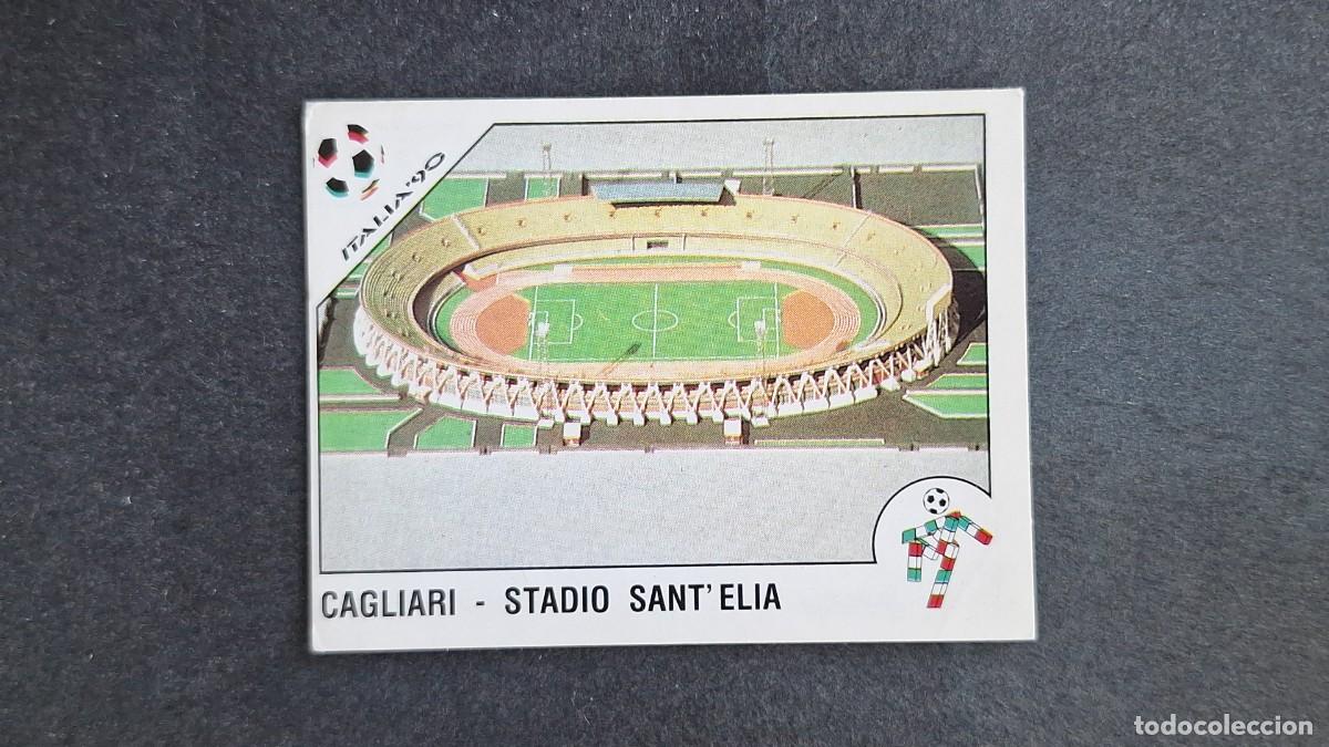 Cromos de f&uacute;tbol: L2 ESTADIO SANT'ELIA CAGLIARI 32 MUNDIAL ITALIA 1990 90 PANINI NUNCA PEGADO SIN PEGAR