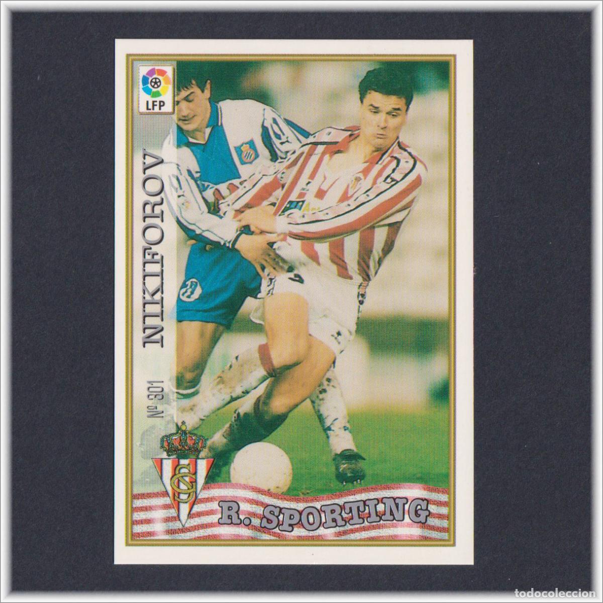 Cromos de F&uacute;tbol: MUNDICROMO 1997 1998 97 98 FICHA LIGA NIKIFOROV N&ordm; 301 SPORTING GIJON COLECCI&Oacute;N ALBUM F&Uacute;TBOL