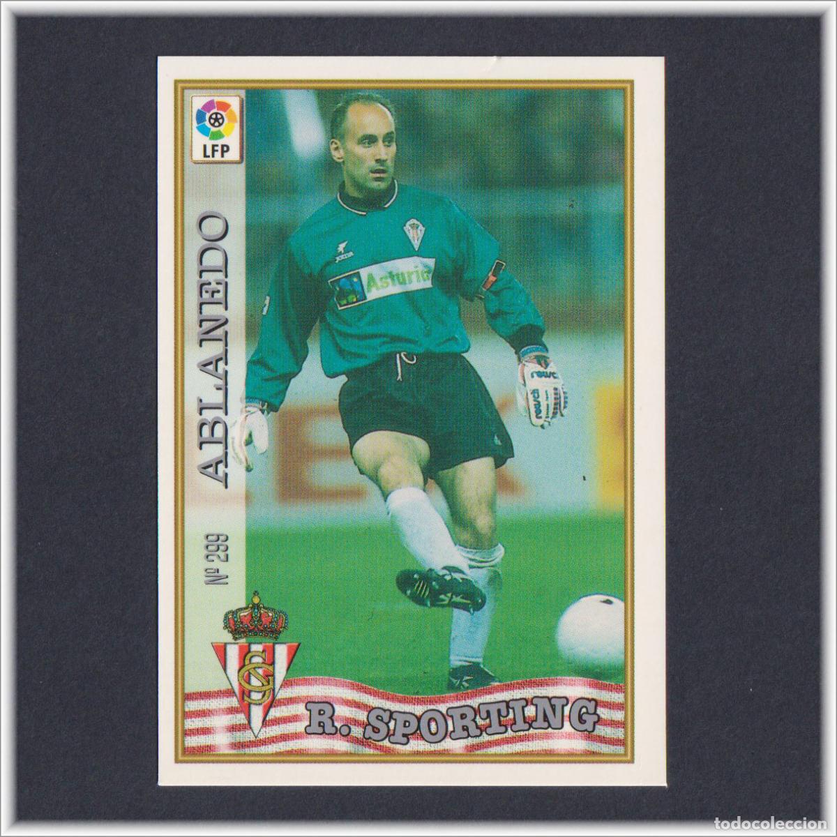 Cromos de F&uacute;tbol: MUNDICROMO 1997 1998 97 98 FICHA LIGA ABLANEDO N&ordm; 299 SPORTING GIJON COLECCI&Oacute;N ALBUM F&Uacute;TBOL