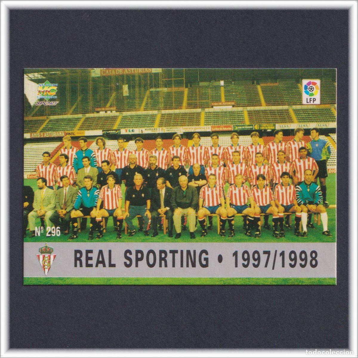 Cromos de F&uacute;tbol: MUNDICROMO 1997 1998 97 98 FICHAS LIGA PLANTILLA ALINEACI&Oacute;N 296 SPORTING GIJON COLECCION ALBUM