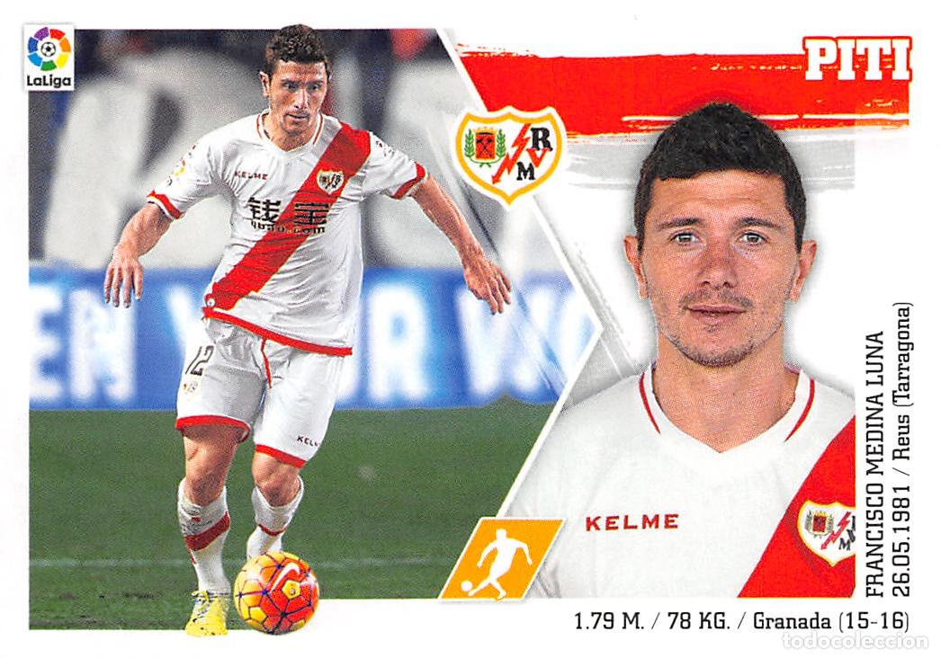 Football Stickers: EDICIONES ESTE 15/16 2015/2016 - 31 PITI (RAYO VALLECANO) (FICHAJES DE INVIERNO) SIN PEGAR