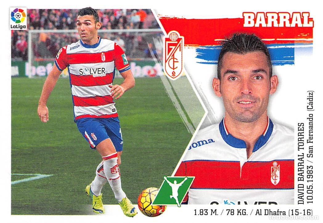 Fu&szlig;ball-Sticker: EDICIONES ESTE 15/16 2015/2016 - 17 BARRAL (GRANADA C.F.) (FICHAJES DE INVIERNO) SIN PEGAR