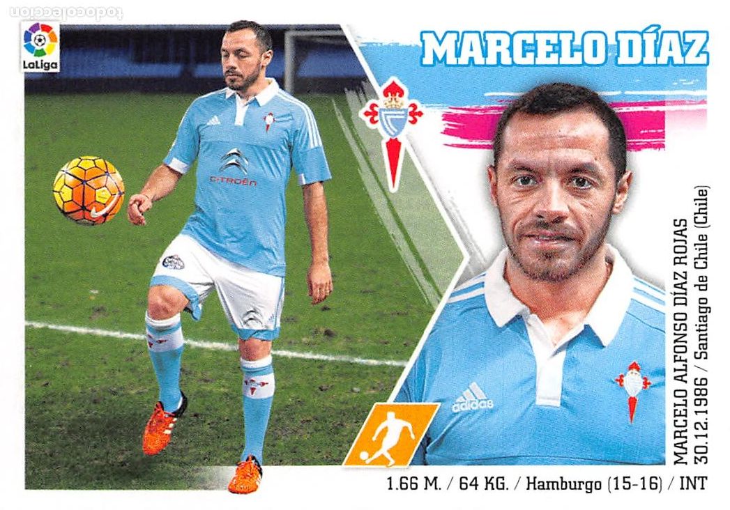 Figurine di Calcio: EDICIONES ESTE 15/16 2015/2016 - 06 MARCELO DIAZ (R.C. CELTA) (FICHAJES DE INVIERNO) SIN PEGAR