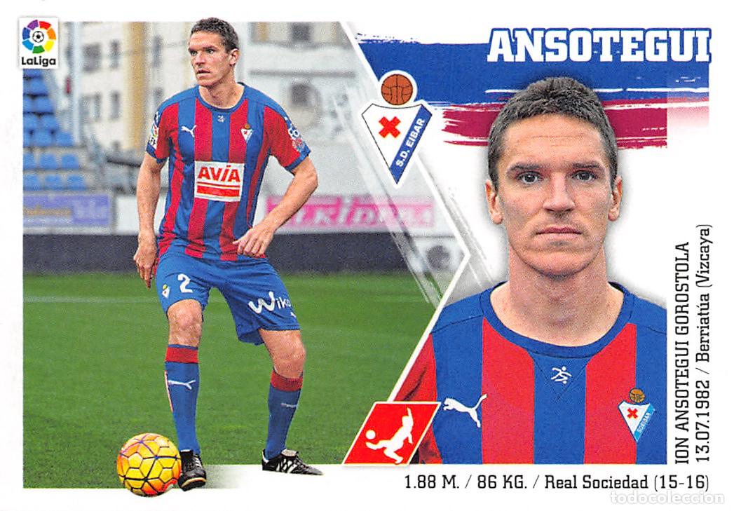 Fu&szlig;ball-Sticker: EDICIONES ESTE 15/16 2015/2016 - 09 ANSOTEGUI (S.D. EIBAR) (FICHAJES DE INVIERNO) SIN PEGAR