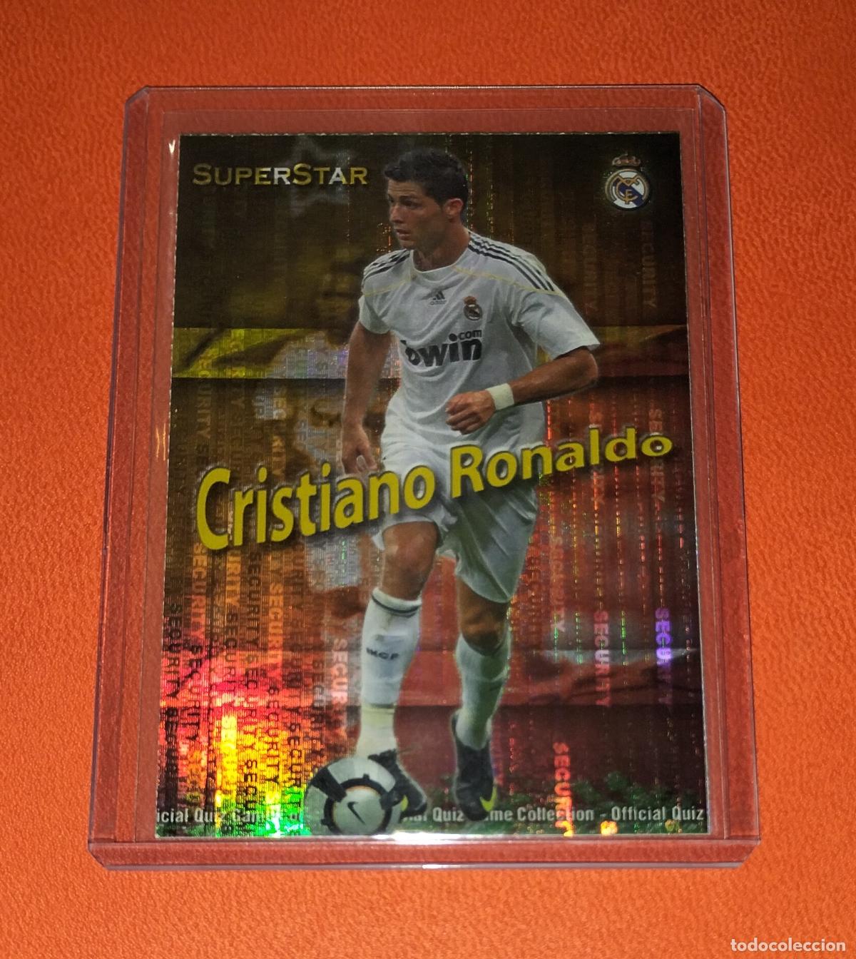 Cromos de F&uacute;tbol: 52 CRISTIANO RONALDO SUPERSTAR SECURITY REAL MADRID CARD MUNDICROMO QUIZ GAME 2009 2010 09 10