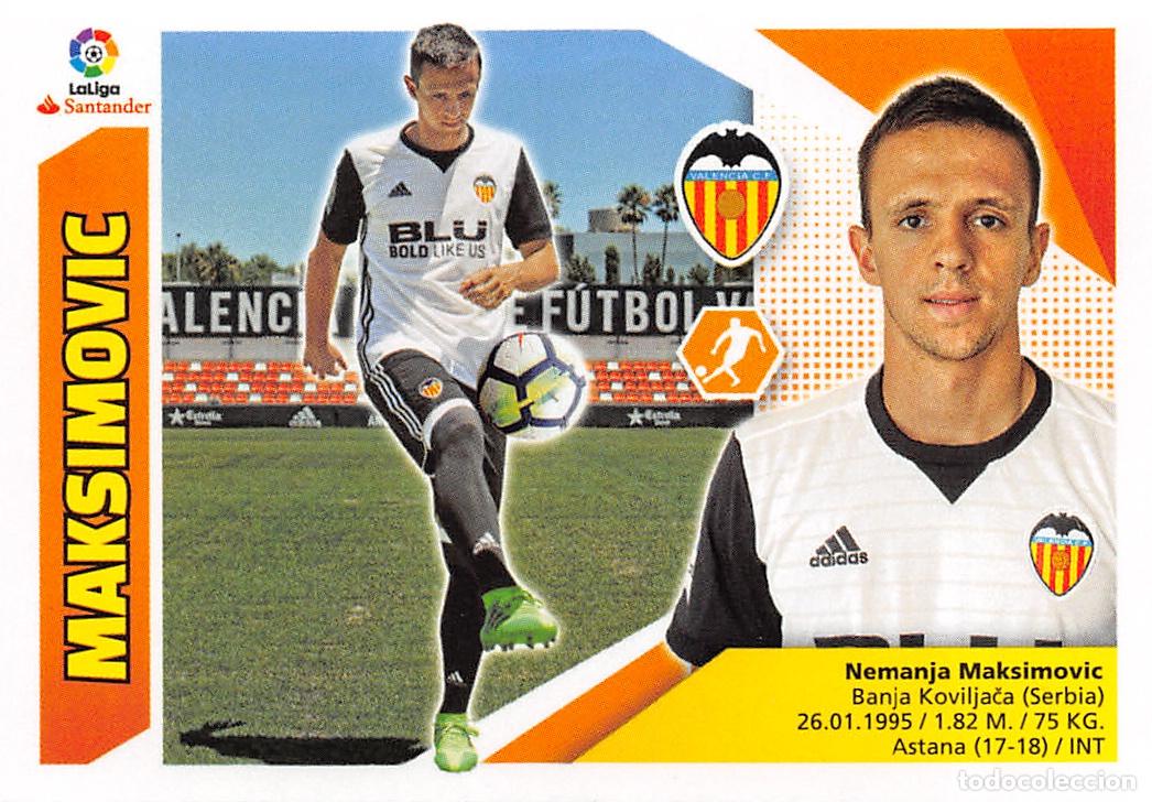 Cartes &agrave; collectionner de Football: EDICIONES ESTE 17/18 2017/2018 #8 MAKSIMOVIC (VALENCIA C.F.)