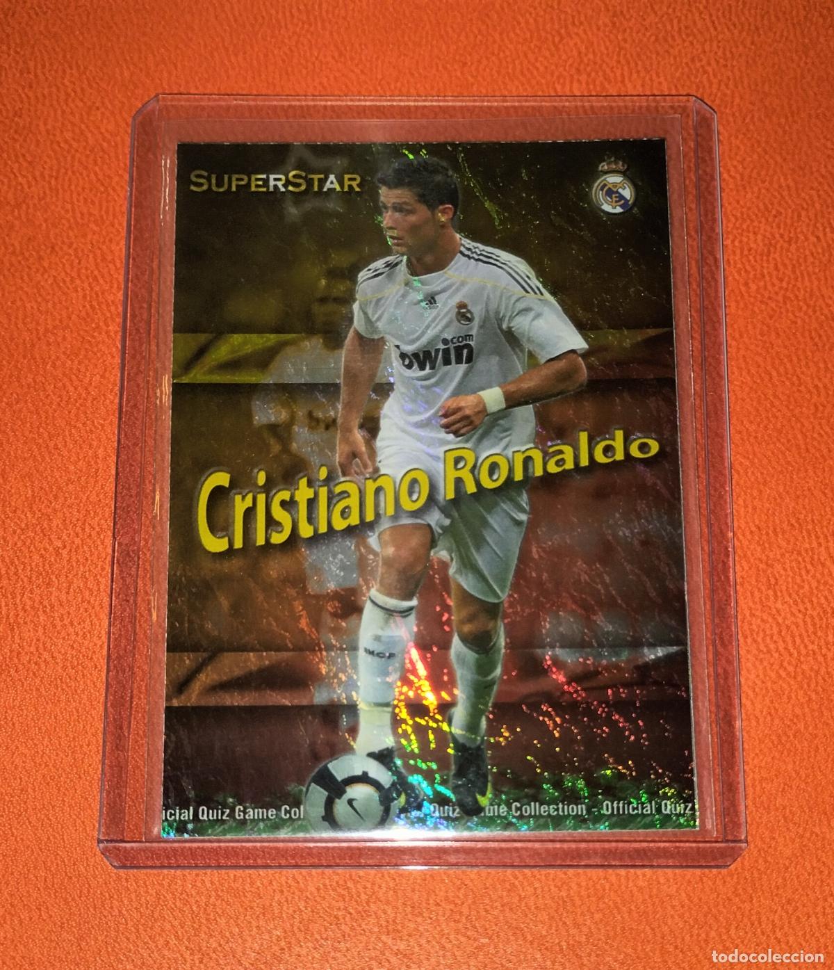 Cromos de F&uacute;tbol: 52 CRISTIANO RONALDO SUPERSTAR JASPEADO REAL MADRID CARD MUNDICROMO QUIZ GAME 2009 2010 09 10