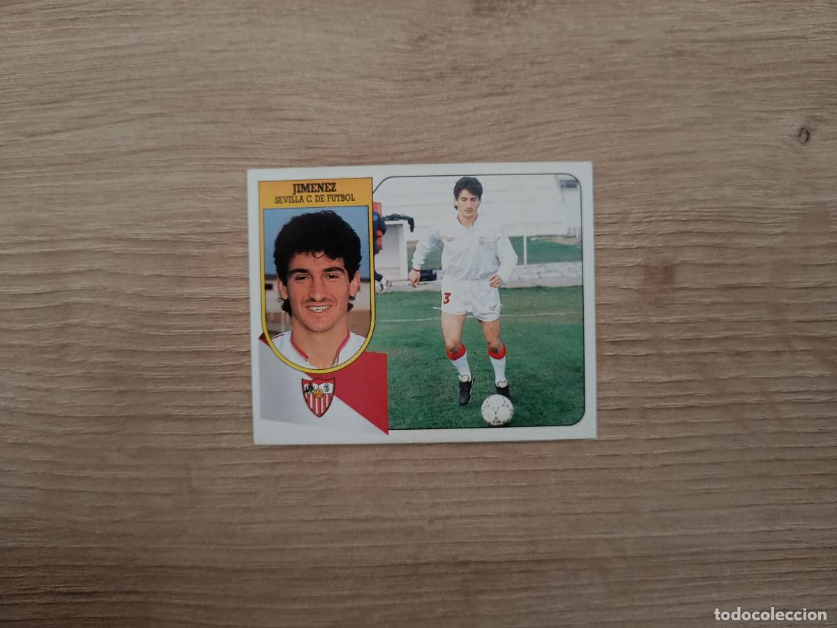 Figurine di Calcio: CROMO DE F&Uacute;TBOL LIGA ESTE JIMENEZ SEVILLA SIN PEGAR NUNCA PEGADO 91 92 1991 1992