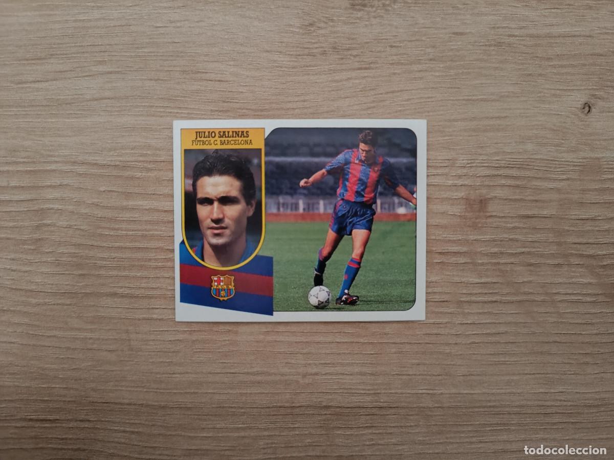 Cromos de F&uacute;tbol: CROMO DE F&Uacute;TBOL LIGA ESTE JULIO SALINAS BARCELONA SIN PEGAR NUNCA PEGADO 91 92 1991 1992