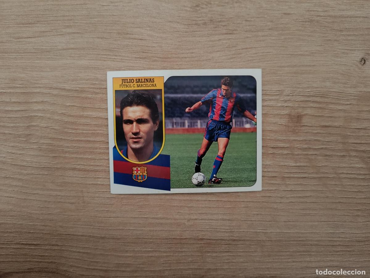 Cromos de F&uacute;tbol: CROMO DE F&Uacute;TBOL LIGA ESTE JULIO SALINAS BARCELONA SIN PEGAR NUNCA PEGADO 91 92 1991 1992