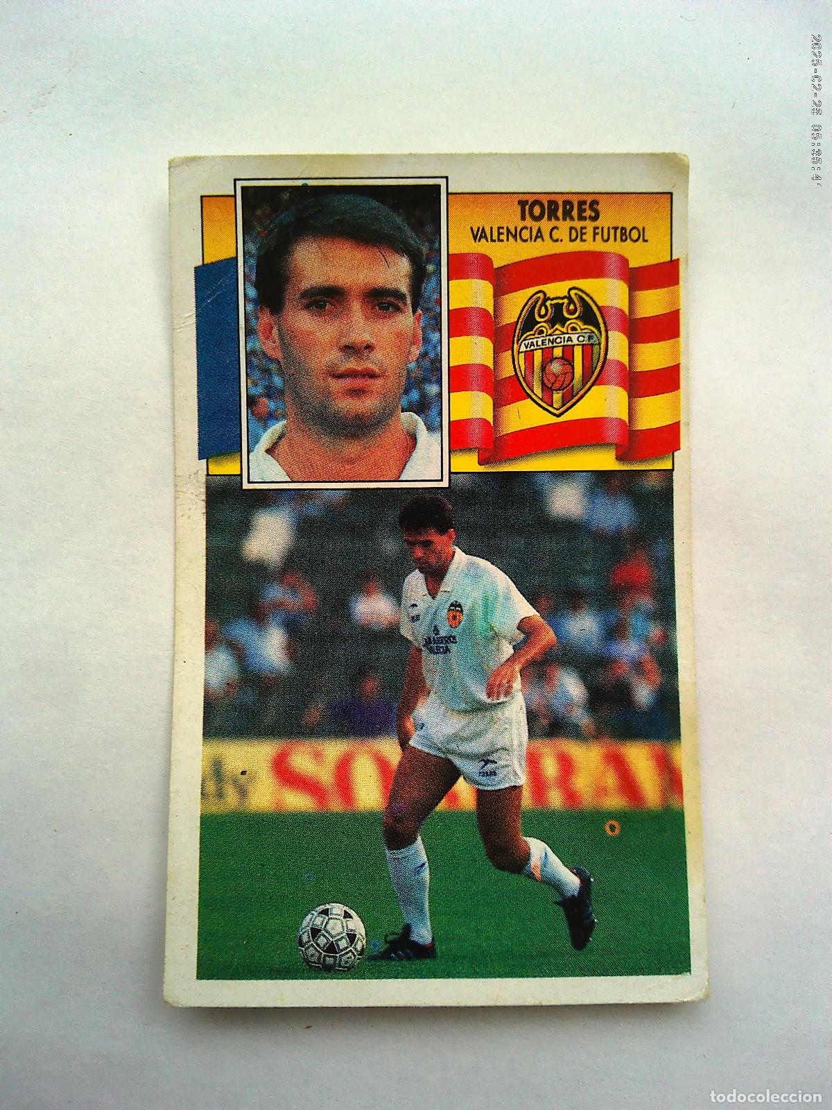 Figurine di Calcio: CROMO DE FUTBOL LIGA 1990 - 91 : TORRES , VALENCIA CLUB DE FUTBOL . EDICIONES ESTE