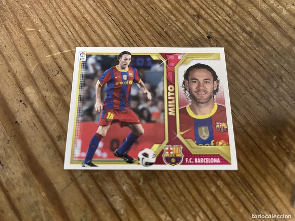 Figurine di Calcio: CROMO SIN PEGAR NUNCA PEGADO ALBUM LIGA ESTE 11 12 2011 2012 BARCELONA # 5B MILITO