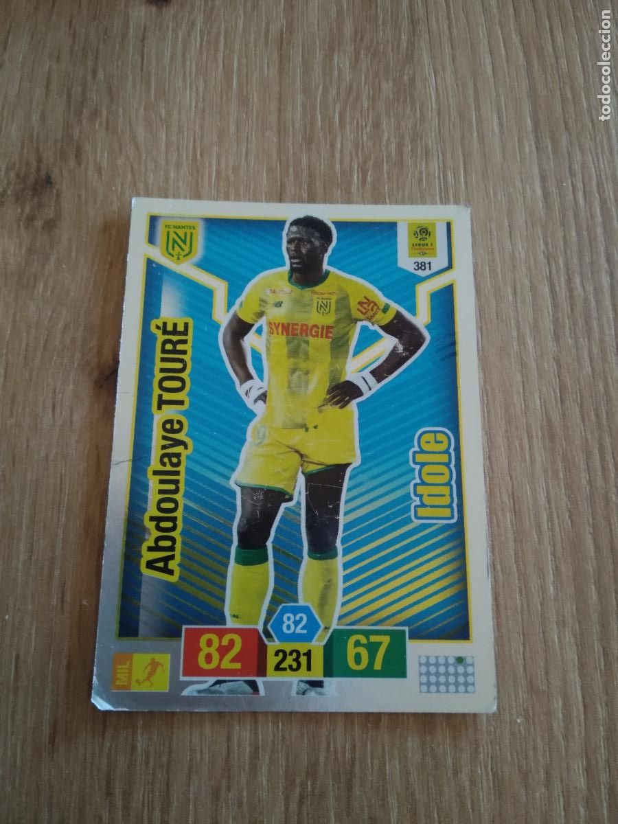 Cromos de F&uacute;tbol: 381 ABDOULAYE TOURE NANTES CROMO FUTBOL PANINI LIGUE 1 FOOT 19-20 FRANCIA ADRENALYN 2019-2020