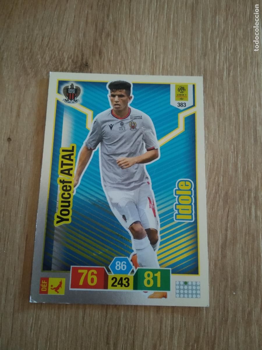 Fu&szlig;ball-Sticker: 383 YOUCEF ATAL NICE CROMO FUTBOL PANINI LIGUE 1 FOOT 19-20 FRANCIA ADRENALYN 2019-2020