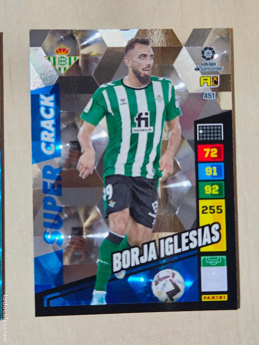 Football Stickers: FICHA N&ordm; 451 BORJA IGLESIAS - ADRENALYN 22 23 - PANINI 2022 - 23 - CROMO - SUPER CRACK