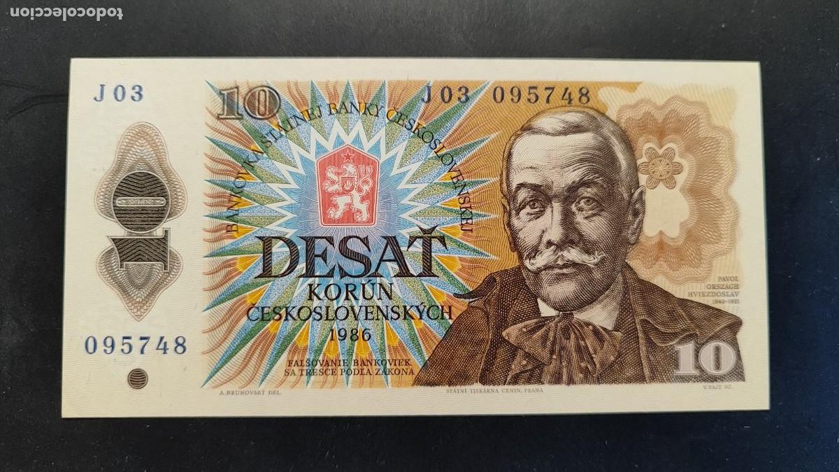 Football Stickers: BILLETE DE CHECOSLOVAQUIA 10 CORONAS 1986 MBC