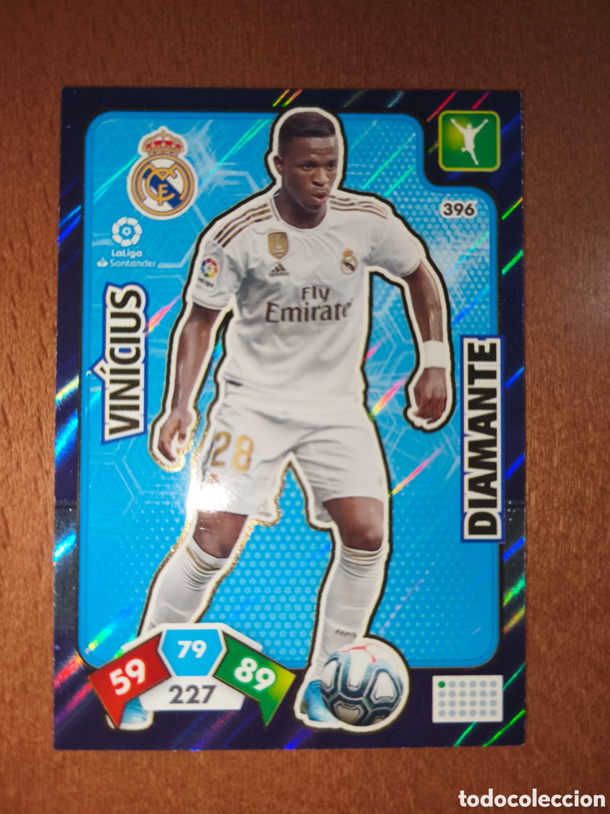 Fu&szlig;ball-Sticker: Vinicius n&deg;396 Diamante Adrenalyn XL 19/20 Real Madrid