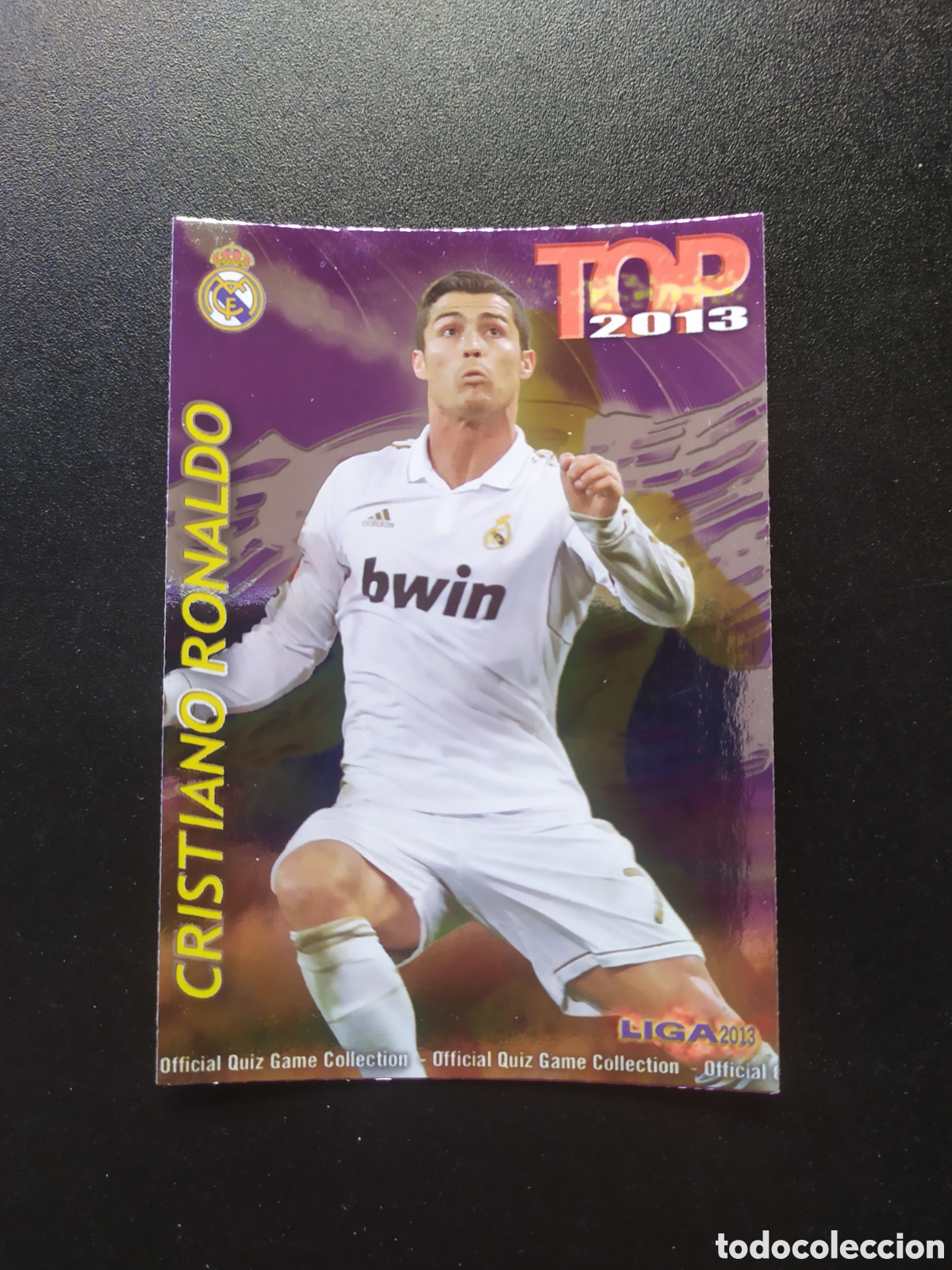 Cromos de F&uacute;tbol: Mundicromo fichas liga 2012 2013 12 13 Cristiano Ronaldo top brillo morado n&deg; 631 Real Madrid