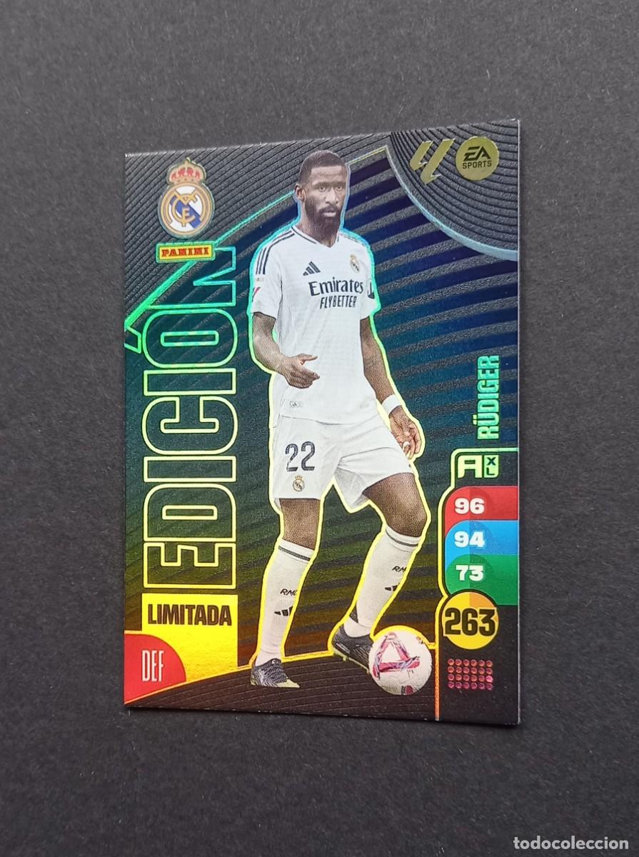 Cromos de F&uacute;tbol: RUDIGER EDICI&Oacute;N LIMITADA DEL REAL MADRID 2024 2025 ADRENALYN XL 24 25 PANINI