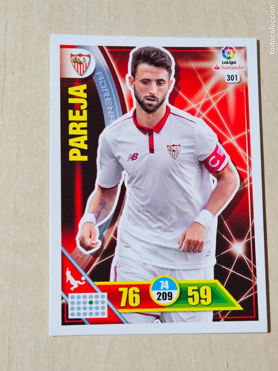 Football Stickers: FICHA N&ordm; 301 PAREJA - ADRENALYN 16 17 - PANINI 2016 - 17 - CROMO - SEVILLA