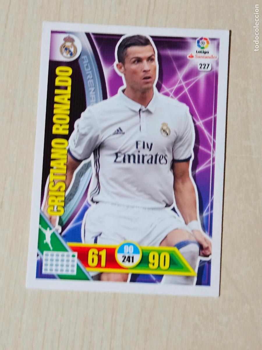 Cromos de F&uacute;tbol: FICHA N&ordm; 227 CRISTIANO RONALDO - ADRENALYN 16 17 - PANINI 2016 - 17 - CROMO - REAL MADRID