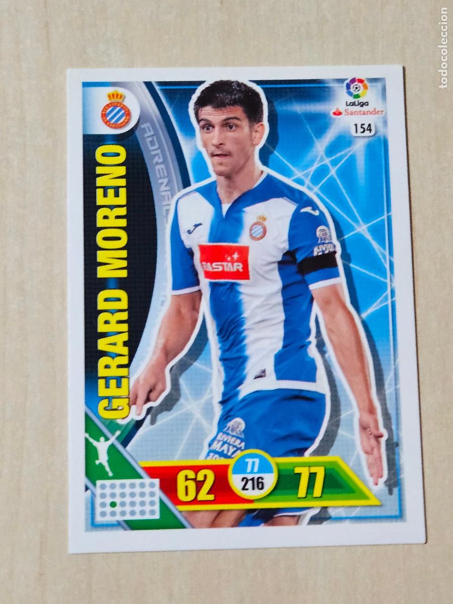 Fu&szlig;ball-Sticker: FICHA N&ordm; 154 GERARD MORENO - ADRENALYN 16 17 - PANINI 2016 - 17 - CROMO - ESPANYOL