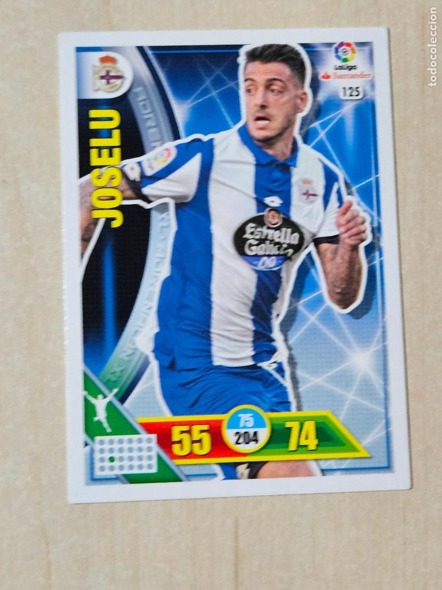 Figurine di Calcio: FICHA N&ordm; 125 JOSELU - ADRENALYN 16 17 - PANINI 2016 - 17 - CROMO - DEPORTIVO DE LA CORU&Ntilde;A
