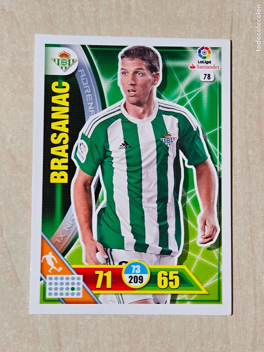 Cromos de F&uacute;tbol: FICHA N&ordm; 78 BRASANAC - ADRENALYN 16 17 - PANINI 2016 - 17 - CROMO - REAL BETIS