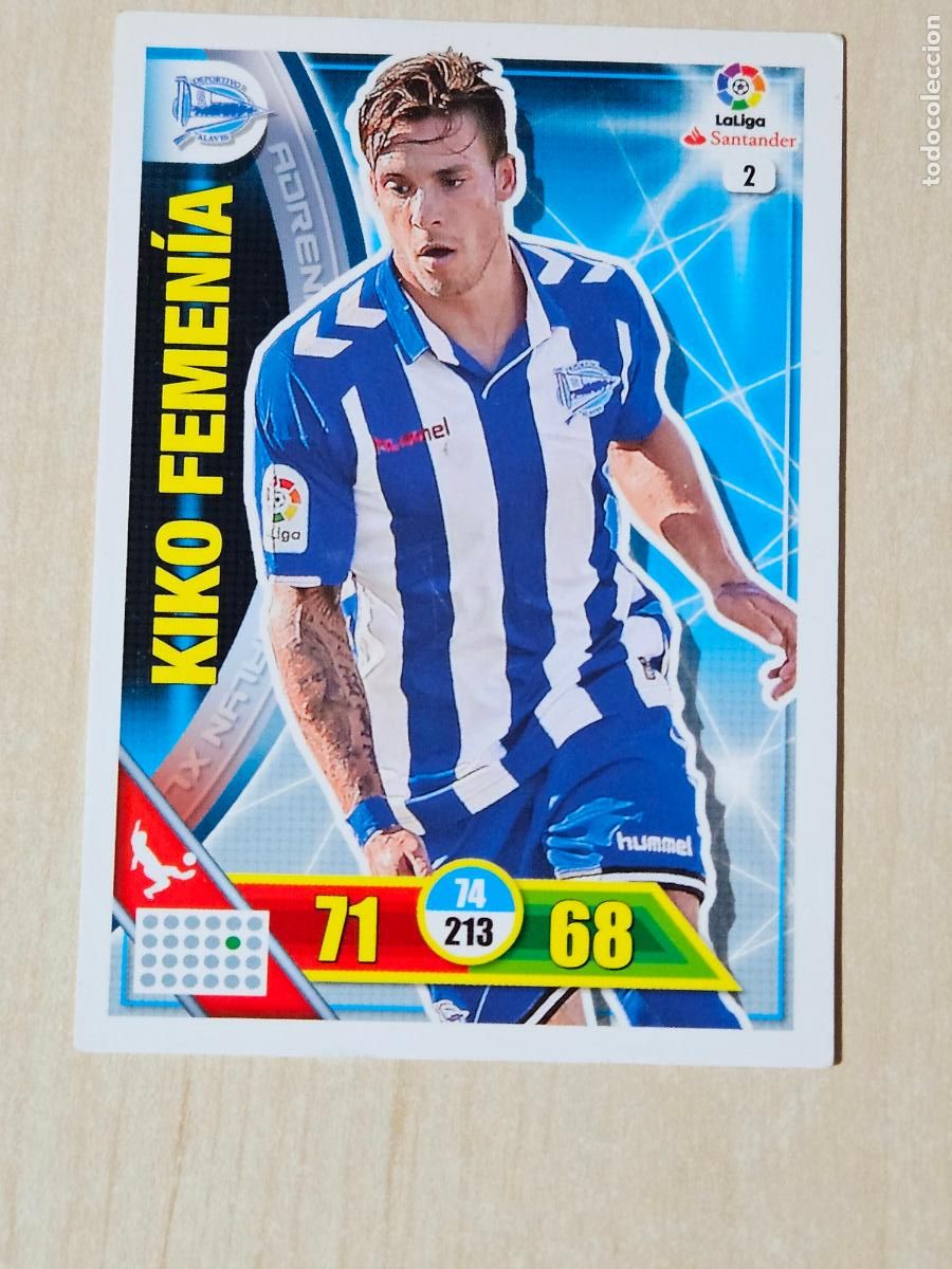 Figurine di Calcio: FICHA N&ordm; 2 KIKO FEMENIA - ADRENALYN 16 17 - PANINI 2016 - 17 - CROMO - ALAVES